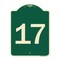 Signmission Sign with Number 17 Heavy-Gauge Aluminum Architectural Sign, 24" x 18", G-1824-22905 A-DES-G-1824-22905 - alternate 1
